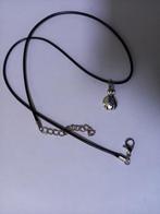 Koordketting wax zwart met hanger geldzak  , Overige materialen, Verstelbaar, Verzenden, Zwart