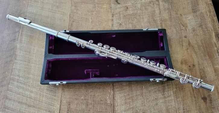 Trevor James Privilege dwarsfluit – met koffer & hoes, Muziek en Instrumenten, Blaasinstrumenten | Dwarsfluiten en Piccolo's, Zo goed als nieuw