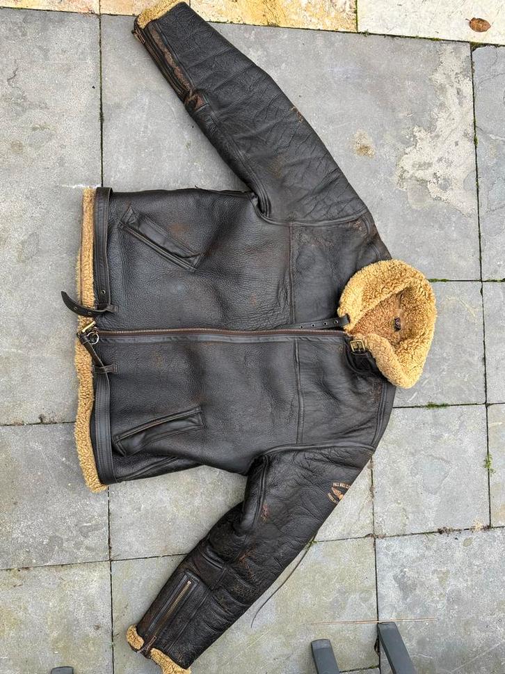 Pall Mall Leren Jas - Maat XXL, Kleding | Heren, Jassen | Zomer, Gedragen, Overige maten, Bruin, Ophalen of Verzenden