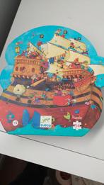 Leuke Djeco Puzzel - Piratenschip, Zo goed als nieuw, Van hout, 4 tot 6 jaar, Meer dan 50 stukjes