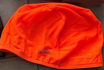Oranje Badmuts zwemmuts Dames Heren stof textiel beschikbaar voor biedingen