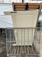 Gratis af te halen bed 200x180 met spiraalbodems, Ophalen, Gebruikt, Beige, Tweepersoons