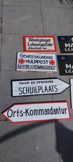 Replica borden ww2 wo2 handgeschilderd sign Duits Nederlands, Ophalen of Verzenden, Landmacht
