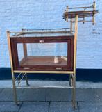 theewagen Ernst Rockhausen messing met glas vintage, Ophalen of Verzenden