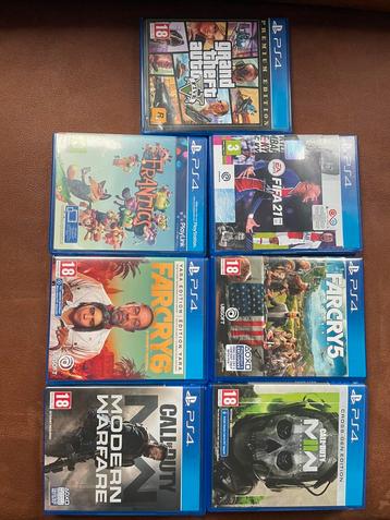 Diverse PS4 spellen - FAR CRY - CALL OF DUTY - GTA - FIFA beschikbaar voor biedingen