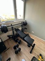 Gorilla Sport Halterbank excl.gewichten- Perfect voor thuis!, Ophalen, Zo goed als nieuw, Rug, Fitnessbank