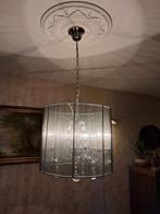 Kroonluchter met lampenkap 40cm inclusief lampen., Ophalen of Verzenden, Zo goed als nieuw, Stof, Kroonluchter