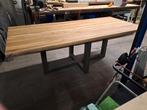 Tafel eiken massief 219x97cm H75cm, Ophalen, 200 cm of meer, 50 tot 100 cm, Zo goed als nieuw