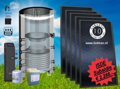Zonneboiler compleet systeem 500/120 liter-5 collectoren, Doe-het-zelf en Verbouw, Verwarming en Radiatoren, Nieuw, Overige typen