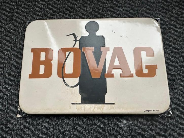 Fraai oud emaille BOVAG Benzinepomp bord., Verzamelen, Merken en Reclamevoorwerpen, Gebruikt, Reclamebord, Ophalen of Verzenden