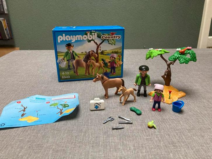 Playmobil 6949 Dierenarts met Pony's - Met Doos, Kinderen en Baby's, Speelgoed | Overig, Jongen of Meisje, Ophalen of Verzenden