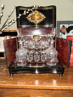 Antiek likeurset in houten kist, Antiek en Kunst, Antiek | Glas en Kristal, Ophalen