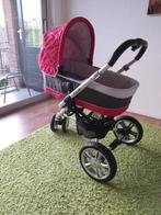 Prachtige zeer complete, rode kinderwagen (+ wandelwagen), Kinderen en Baby's, Kinderwagens en Combinaties, Gebruikt, Verstelbare duwstang