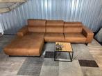 Zeer Nette | Cognac Hoekbank | Microleer | Gereinigd, Huis en Inrichting, Banken | Bankstellen, Stof, Hoekbank, 300 cm of meer