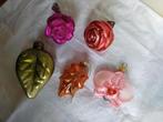 Bloemen en bladeren, kerst hangers glas, roos, orchidee, Ophalen of Verzenden, Gebruikt