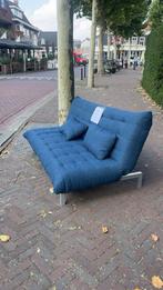 Blauwe Slaapbank met Kussens, Huis en Inrichting, Blauw, Tweepersoons, Zo goed als nieuw, 200 cm