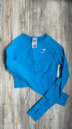 Gymshark vital seamless crop top, Blauw, Nieuw, Ophalen of Verzenden, Fitness of Aerobics