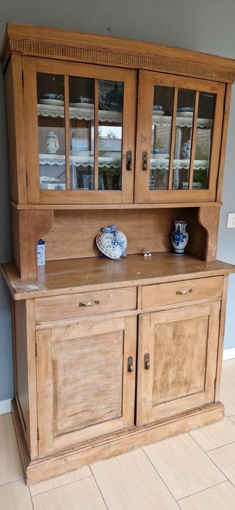 Antieke buffet kast Marrakech delfts blauw servies, Huis en Inrichting, Kasten | Buffetkasten, Zo goed als nieuw, 200 cm of meer