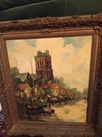 Antiek schilderij oliverf doek, Antiek en Kunst, Ophalen