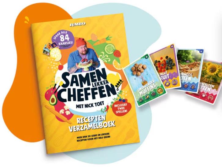 Ruilen: Jumbo Nick Toet recepten verzamelboek kaarten, Verzamelen, Supermarktacties, Jumbo, Ophalen