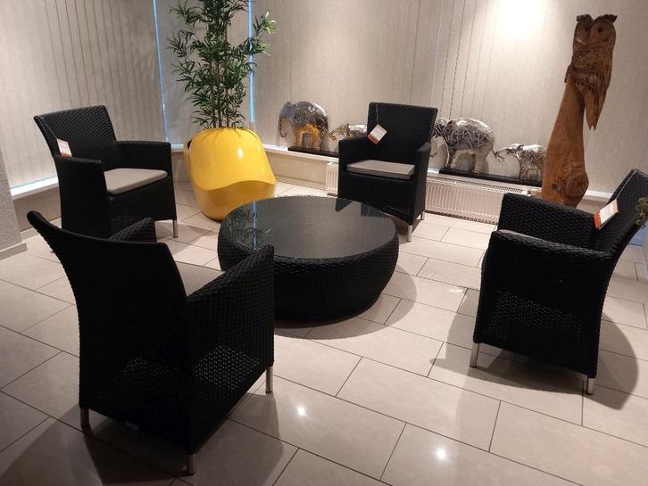 NIEUW luxe Jati & Kebon in en outdoor stoelen + tafel = SET, Tuin en Terras, Tuinsets en Loungesets, Nieuw, Overige materialen