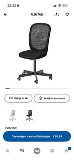 FLINTAN bureaustoel IKEA, Ophalen, Zo goed als nieuw, Zwart