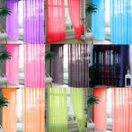 Gekleurde Vitrage Gordijnen Rode Blauwe Witte Gele Roze, Verzenden, Nieuw, Zwart