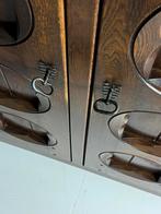 Boekenkast Brutalist 1970 eiken, Ophalen, Gebruikt, Eikenhout, 150 tot 200 cm