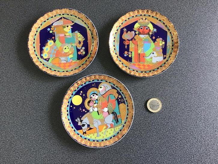 Bjørn Wiinblad Kerstbordjes - zeer zeldzaam., Antiek en Kunst, Antiek | Wandborden en Tegels, Ophalen of Verzenden