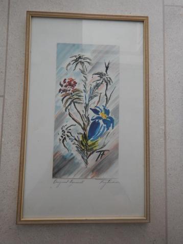Aquarell met Bloemen beschikbaar voor biedingen