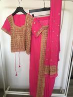 Nieuwe Bollywood Sari Lehenga met Strass & Borduursel, Ophalen of Verzenden, Nieuw, Maat 38/40 (M)