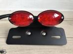 Achterlicht dubbel Cateye Caferacer bobber tracker custom, Ophalen of Verzenden