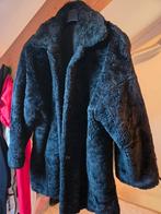 Nep bontjas zwart. Perfect voor carnaval!, Ophalen, Zo goed als nieuw, Maat 36 (S), Carnaval