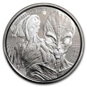 2023 Republic of Ghana 1 oz Silver 20 Cedis Space Alien BU beschikbaar voor biedingen