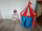 Kaptafel met spiegel en Ikea speeltent circustent, Ophalen, Gebruikt