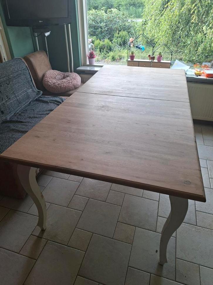 Eettafel met extra stuk, Huis en Inrichting, Tafels | Eettafels, 50 tot 100 cm, 200 cm of meer, Rechthoekig, Ophalen of Verzenden