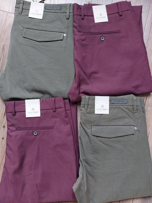 Pakket 4x Cast Iron chino/pantalon W34 L34, Kleding | Heren, Broeken en Pantalons, Nieuw, Maat 48/50 (M), Verzenden