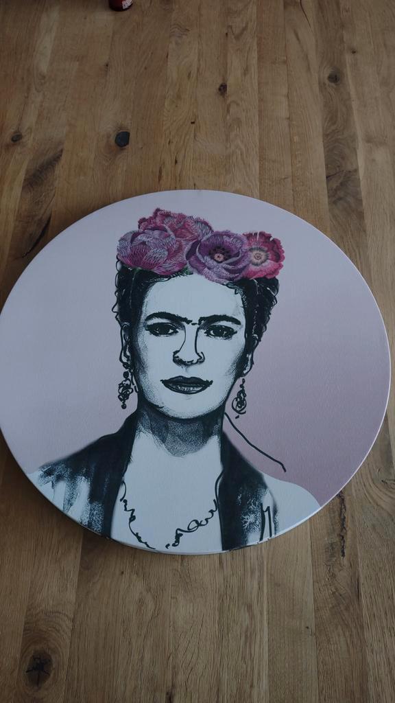 Frida Kahlo Canvas Doek, Mexicaans kunstenares,wandbord, Huis en Inrichting, Woonaccessoires | Schilderijen, Tekeningen en Foto's