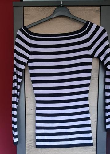 Dames shirt - maat 36 - zwart, lichtpaars  beschikbaar voor biedingen