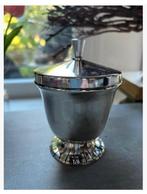 Verzilverd DE Douwe Egberts theebusje, Antiek en Kunst, Ophalen of Verzenden