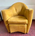Leolux fauteuil Carabas okergeel, Overige materialen, 75 tot 100 cm, 75 tot 100 cm, Zo goed als nieuw