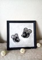 Uniek Mickey Mouse schilderij zwart stippen canvas, Ophalen, Minder dan 50 cm, Oorspronkelijke maker, Nieuw