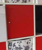 IKEA Expedit 2x rode inzet met deurtje, Ophalen, Zo goed als nieuw
