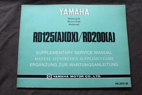 Yamaha RD125 RD200 1974 motorcycle service manual supplement, Motoren, Handleidingen en Instructieboekjes, Yamaha, Ophalen of Verzenden