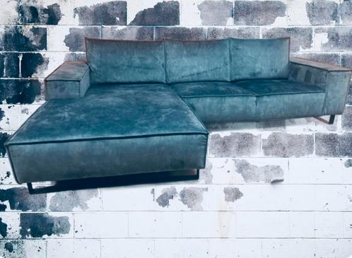 Mooie turquoise loungebank, Huis en Inrichting, Banken | Bankstellen, Zo goed als nieuw, Vierpersoons of meer, Ophalen
