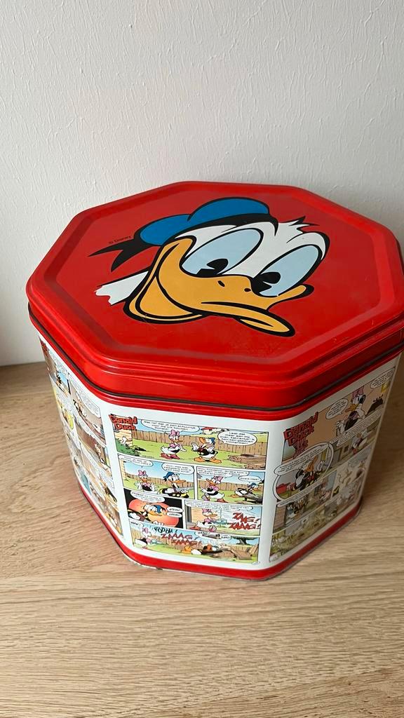 Vintage Donald Duck Bewaardoos - 24x18 cm, Verzamelen, Disney, Gebruikt, Overige typen, Donald Duck, Ophalen of Verzenden