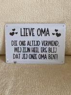 Wandbord tekstbord oma, Ophalen of Verzenden, Zo goed als nieuw