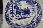 Groot Delft - Blauw Handpainted Made in Holland wandbord., Antiek en Kunst, Ophalen of Verzenden