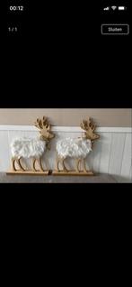 Nieuwe Kerstdecoratie - Houten Rendieren, Ophalen of Verzenden, Nieuw