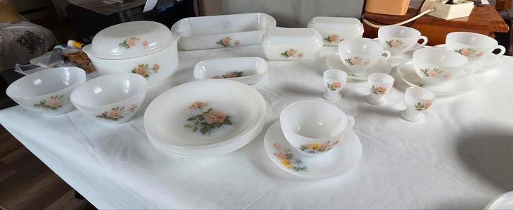 Arcopal servies 18 delig uit de serie American Beauty., Antiek en Kunst, Antiek | Servies compleet, Ophalen